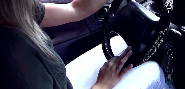  Sensational stepmom has her feet recorded while driving
